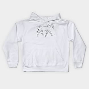 Trotting horse Kids Hoodie